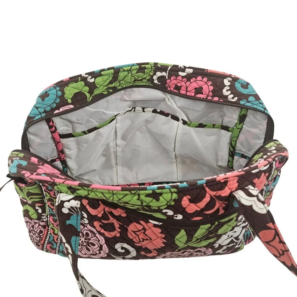 Vera Bradley Diaper Bag Lola Retired Pattern Changing Pad Inner Outer Pockets - Picture 10 of 12